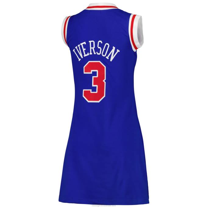NBA 0F6D8771 philadelphia 76ers allen iverson royal hardwood classics nombre y número jugador jersey vestido