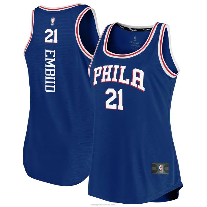 NBA 0F6D8952 philadelphia 76ers joel embiid royal fast break camiseta sin mangas del equipo
