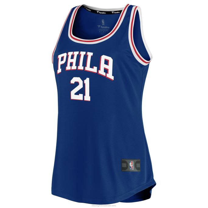 NBA 0F6D8952 philadelphia 76ers joel embiid royal fast break camiseta sin mangas del equipo