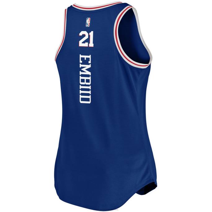 NBA 0F6D8952 philadelphia 76ers joel embiid royal fast break camiseta sin mangas del equipo