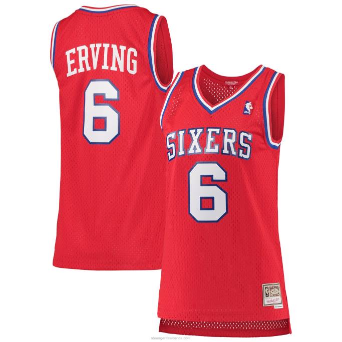 NBA 0F6D9640 philadelphia 76ers julius erving mitchell & ness rojo hardwood classics swingman jersey