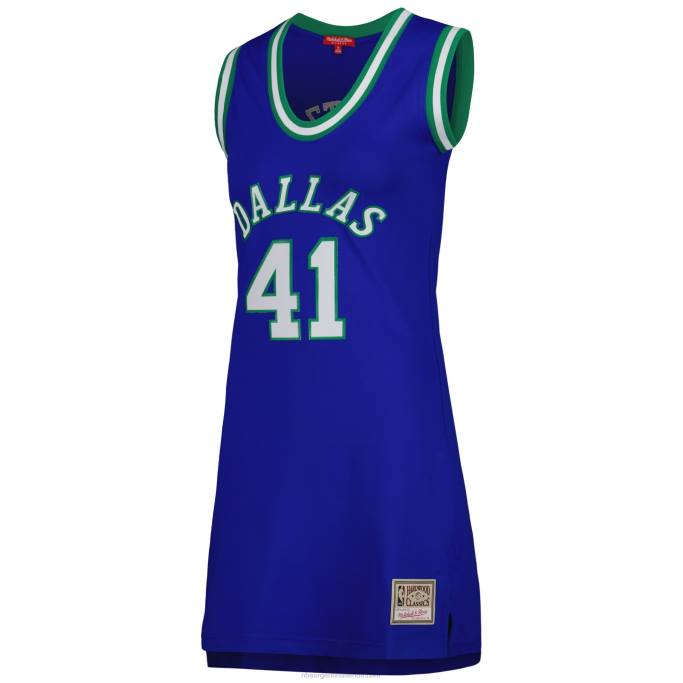 NBA 0F6D8831 dallas mavericks dirk nowitzki azul marino 1998 hardwood classics nombre y número jugador jersey vestido