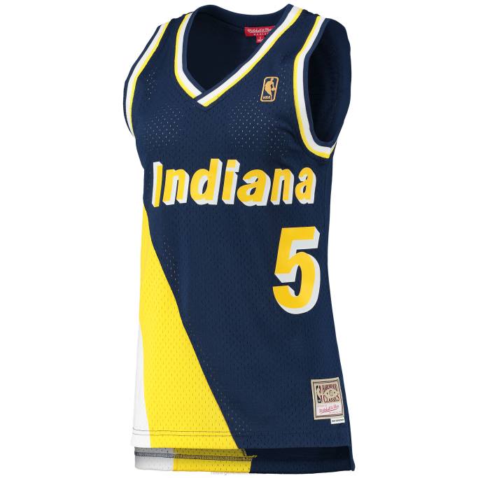 NBA 0F6D10504 indiana pacers jalen rose mitchell & ness azul marino hardwood classics swingman jersey