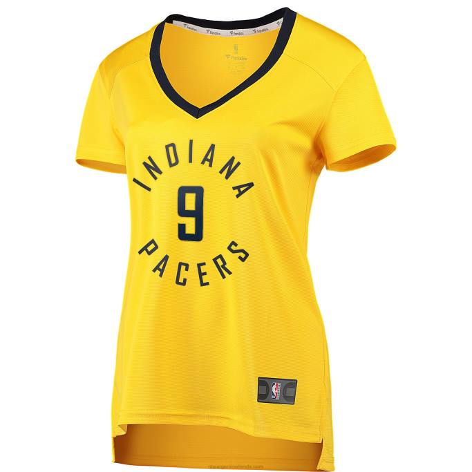 NBA 0F6D13458 indiana pacers t.j. Réplica de camiseta de jugador McConnell Gold Fast Break