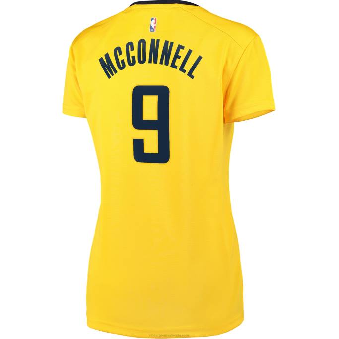 NBA 0F6D13458 indiana pacers t.j. Réplica de camiseta de jugador McConnell Gold Fast Break
