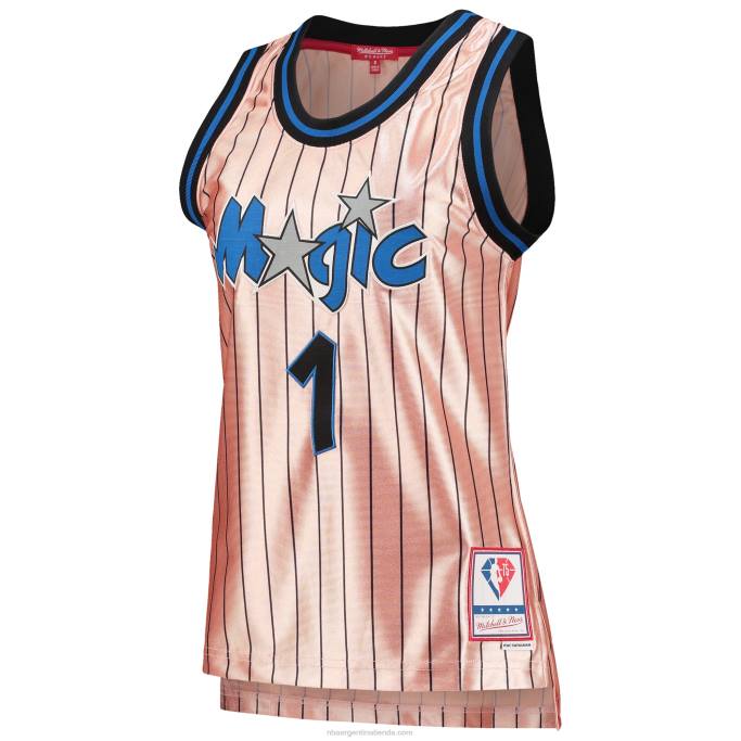 NBA 0F6D10157 orlando magic penny hardaway mitchell & ness rosa 75 aniversario oro rosa 1993 swingman jersey