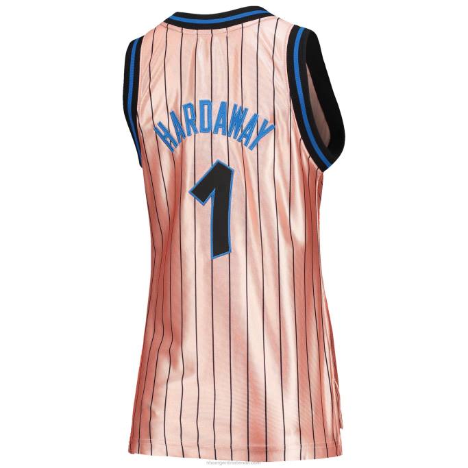 NBA 0F6D10157 orlando magic penny hardaway mitchell & ness rosa 75 aniversario oro rosa 1993 swingman jersey