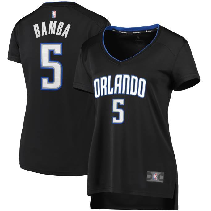 NBA 0F6D13471 Camiseta orlando magic mohamed bamba 2019 réplica jugador negro fast break