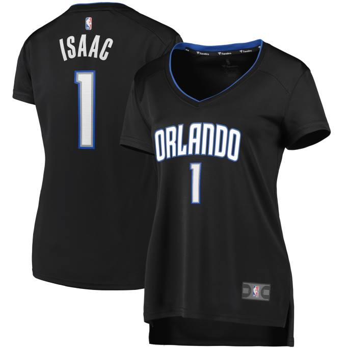 NBA 0F6D13650 Camiseta réplica de jugador orlando magic jonathan isaac negra 2019 fast break