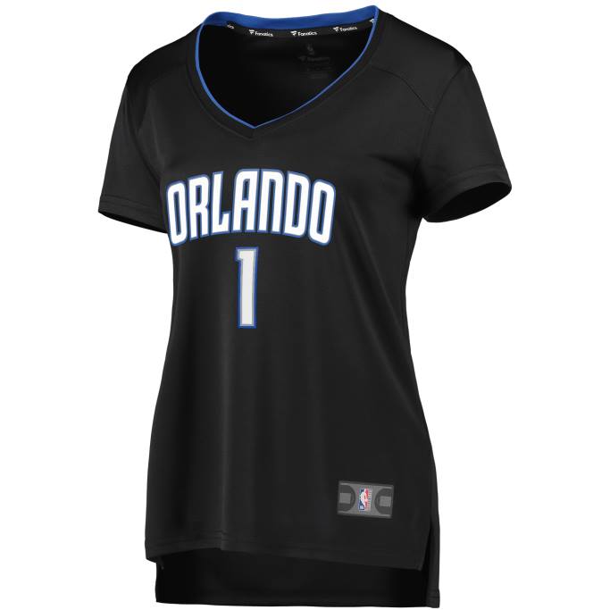 NBA 0F6D13650 Camiseta réplica de jugador orlando magic jonathan isaac negra 2019 fast break