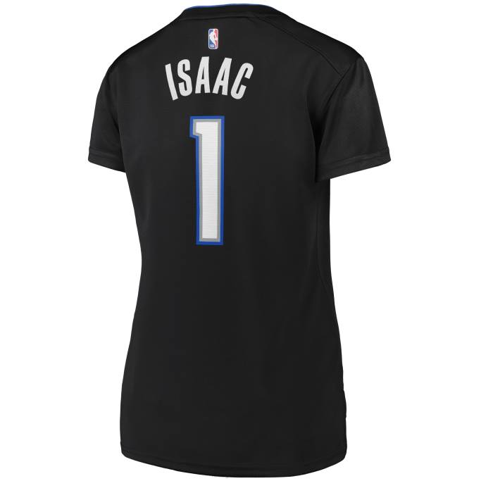 NBA 0F6D13650 Camiseta réplica de jugador orlando magic jonathan isaac negra 2019 fast break