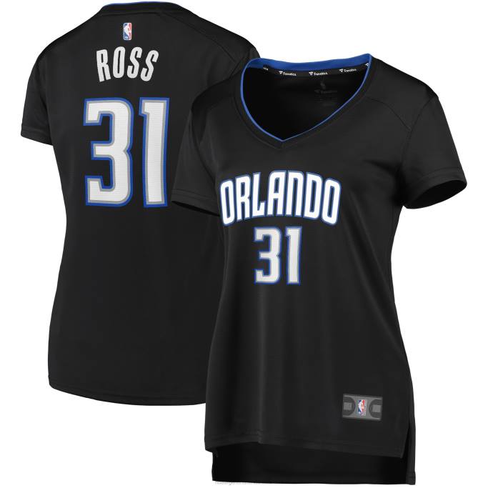 NBA 0F6D13821 orlando magic terrence ross camiseta negra de jugador de carretera de descanso rápido