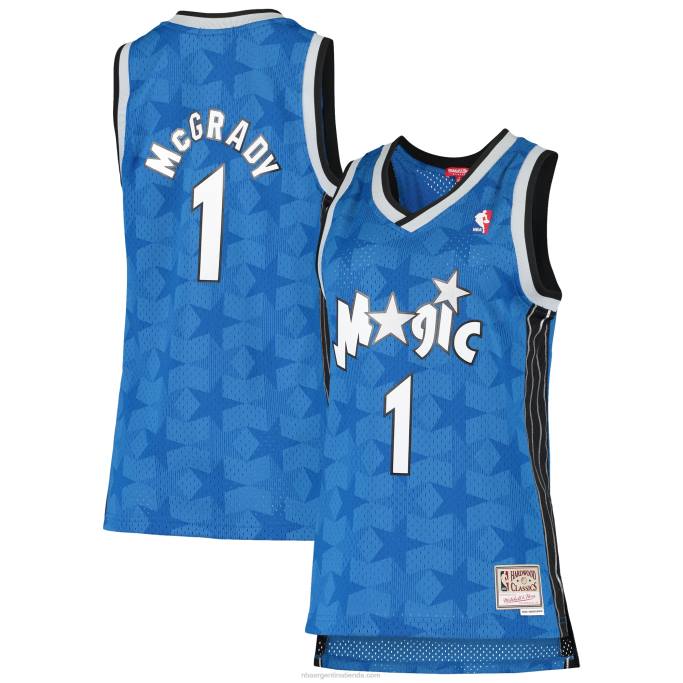 NBA 0F6D9818 orlando magic tracy mcgrady mitchell & ness blue hardwood classics swingman jersey