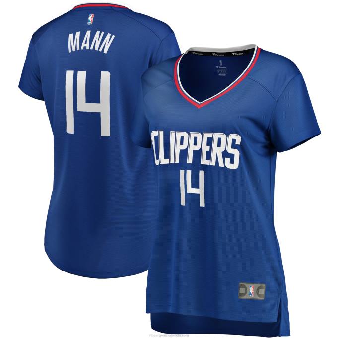 NBA 0F6D12532 la clippers terance mann royal fast break replica playera de jugador