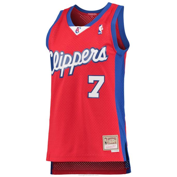 NBA 0F6D15296 la clippers lamar odom mitchell & ness rojo hardwood classics swingman jersey