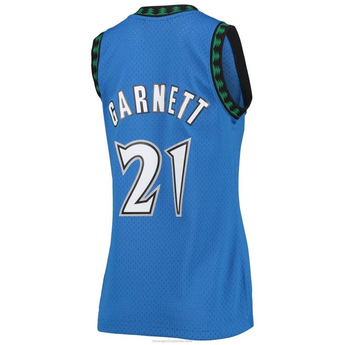 NBA 0F6D10017 minnesota timberwolves kevin garnett mitchell & ness blue hardwood classics swingman jersey