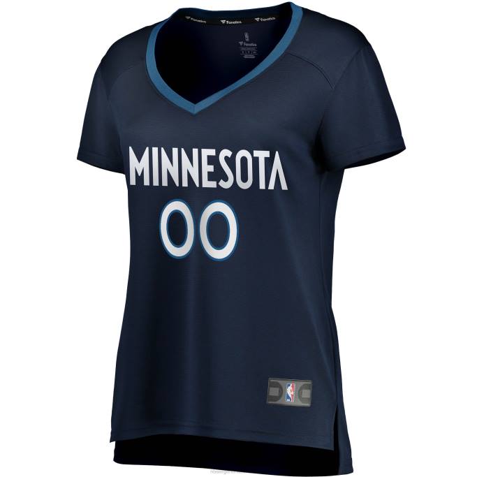 NBA 0F6D10244 minnesota timberwolves azul marino fast break personalizado jersey