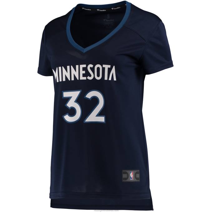 NBA 0F6D11368 minnesota timberwolves karl-anthony towns azul marino fast break replica jersey