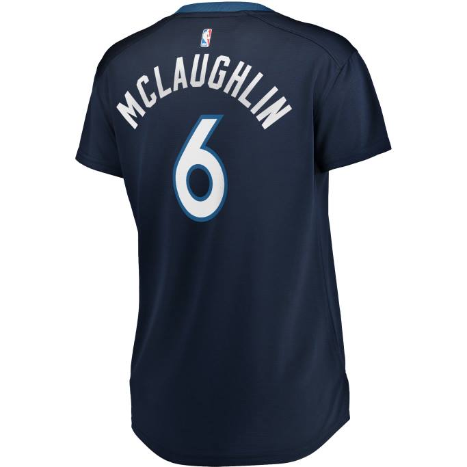 NBA 0F6D13091 minnesota timberwolves jordan mclaughlin azul marino fast break player jersey
