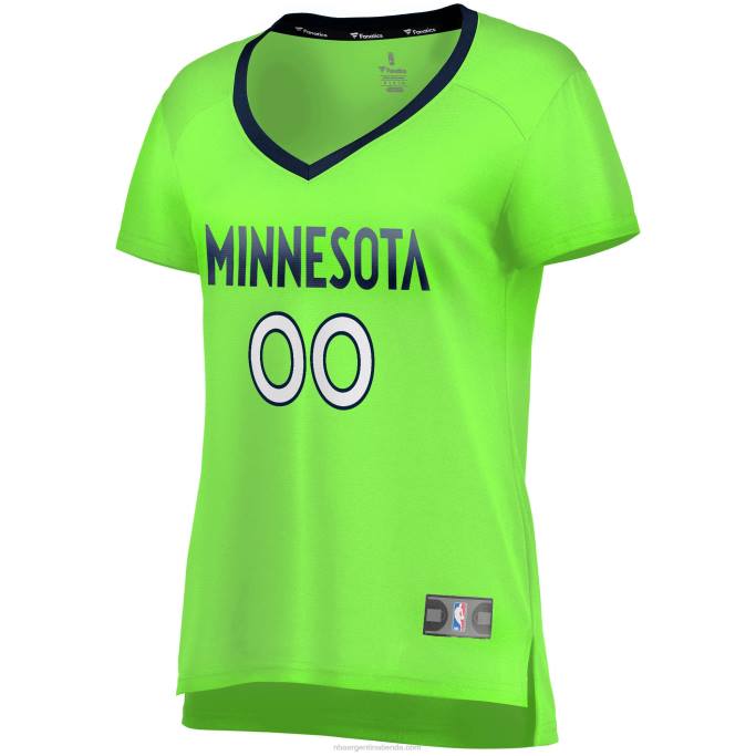 NBA 0F6D13273 Minnesota Timberwolves réplica de camiseta personalizada verde Fast Break