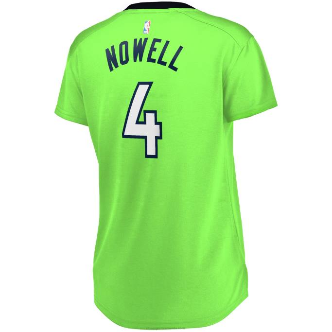 NBA 0F6D13442 minnesota timberwolves jaylen nowell réplica de jersey verde fast break