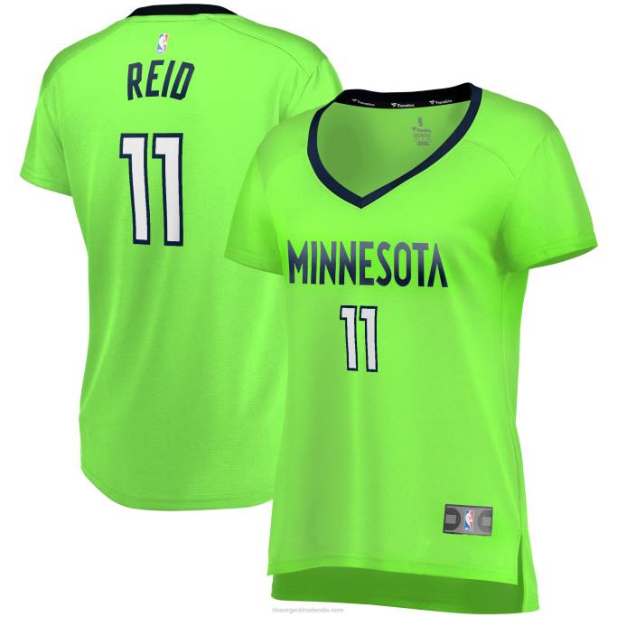 NBA 0F6D13465 minnesota timberwolves naz reid camiseta réplica verde fast break