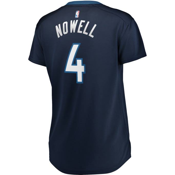 NBA 0F6D15703 minnesota timberwolves jaylen nowell azul marino fast break replica jersey