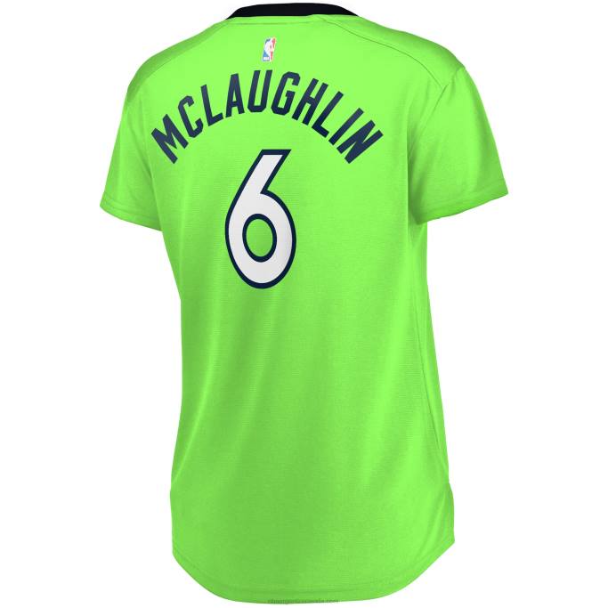 NBA 0F6D16501 minnesota timberwolves jordan mclaughlin verde fast break player jersey