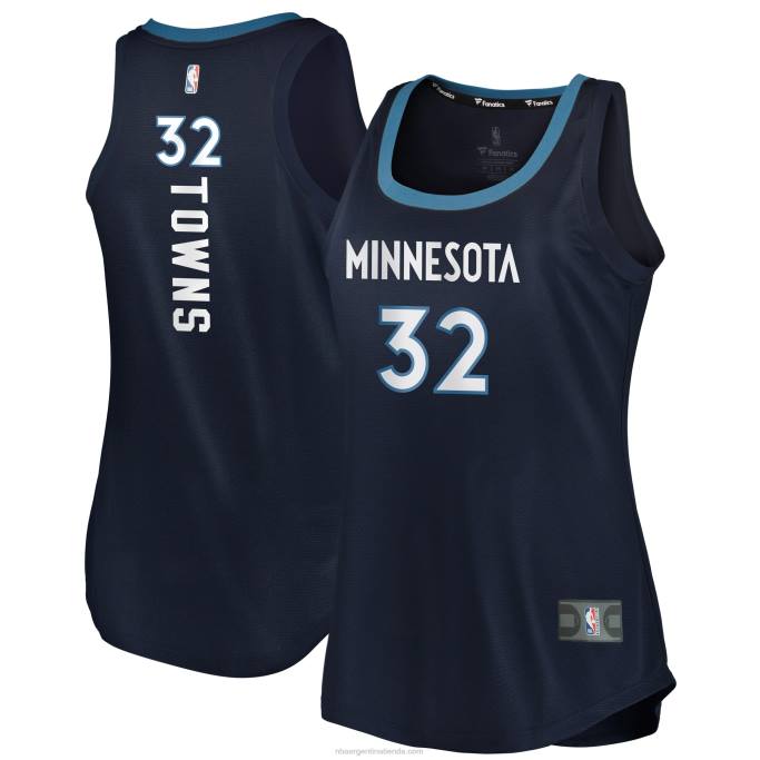 NBA 0F6D9777 minnesota timberwolves karl-anthony towns azul marino fast break camiseta sin mangas