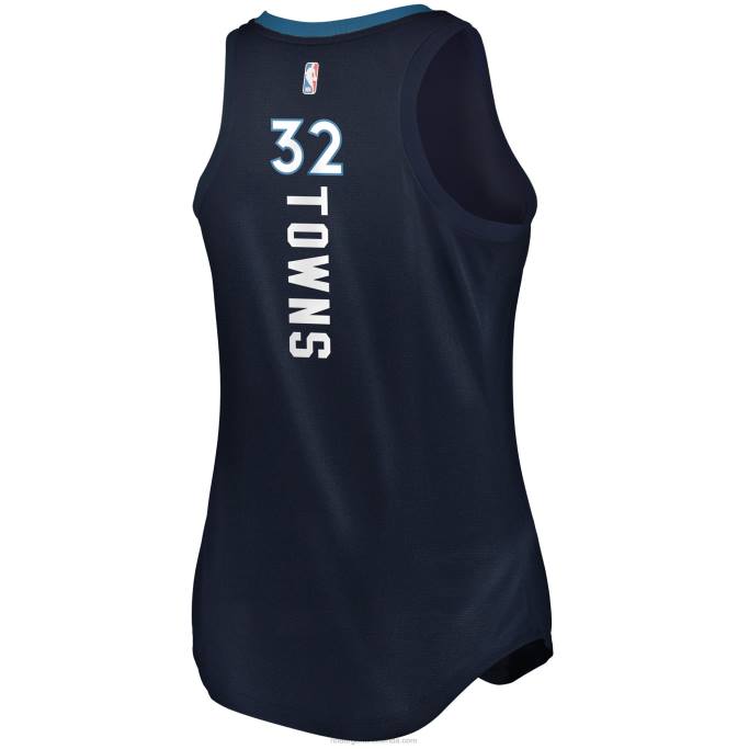 NBA 0F6D9777 minnesota timberwolves karl-anthony towns azul marino fast break camiseta sin mangas