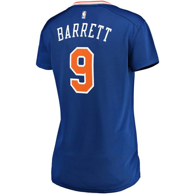 NBA 0F6D10571 New York Knicks rj barrett camiseta azul de jugador de descanso rápido