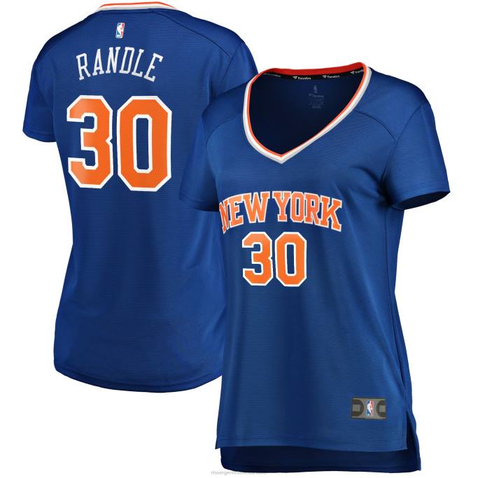 NBA 0F6D8971 New York Knicks Julius Randle Réplica de camiseta azul de jugador Fast Break