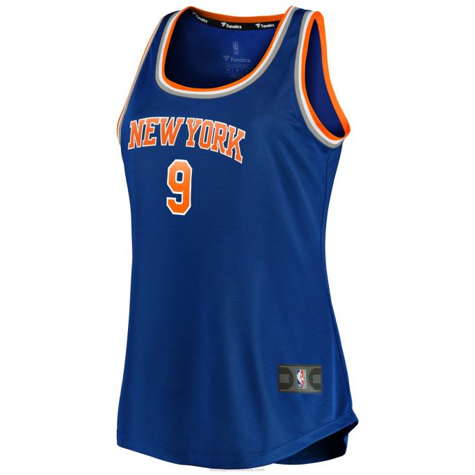 NBA 0F6D9776 New York Knicks rj barrett camiseta sin mangas azul del equipo fast break
