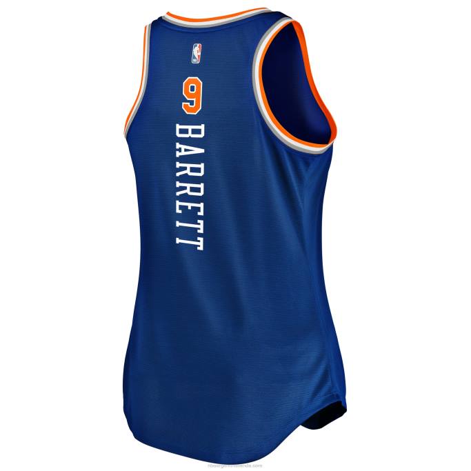 NBA 0F6D9776 New York Knicks rj barrett camiseta sin mangas azul del equipo fast break