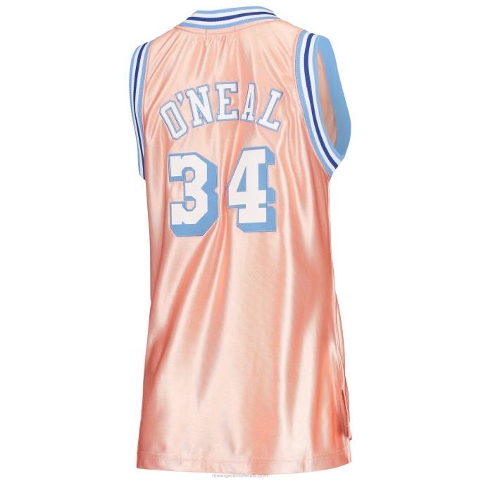 NBA 0F6D8849 los angeles lakers shaquille o'neal rosa 75 aniversario rosa oro swingman jersey