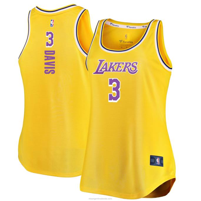 NBA 0F6D9499 los angeles lakers anthony davis gold fast break jugador movimiento camiseta sin mangas