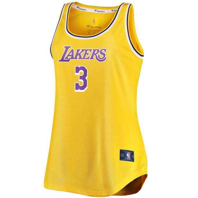 NBA 0F6D9499 los angeles lakers anthony davis gold fast break jugador movimiento camiseta sin mangas