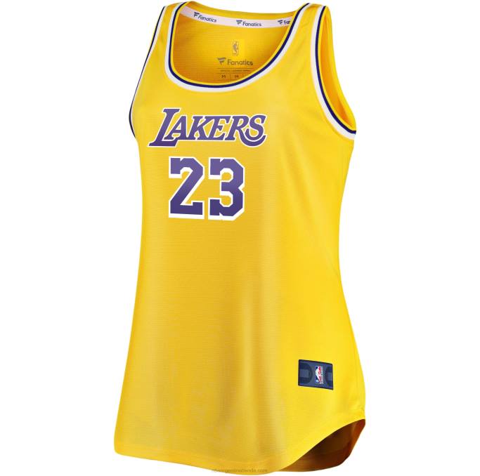 NBA 0F6D9611 los angeles lakers lebron james oro fast break tank camiseta