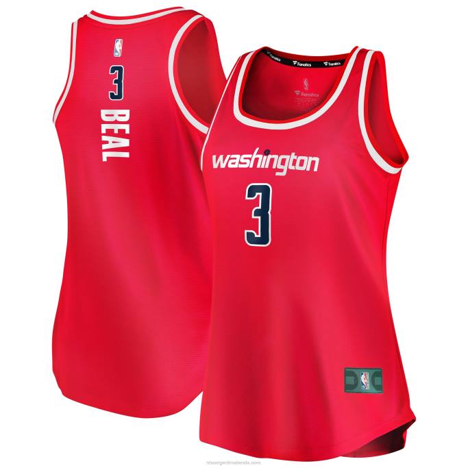 NBA 0F6D10003 Washington Wizards bradley beal camiseta roja del tanque del equipo de descanso rápido