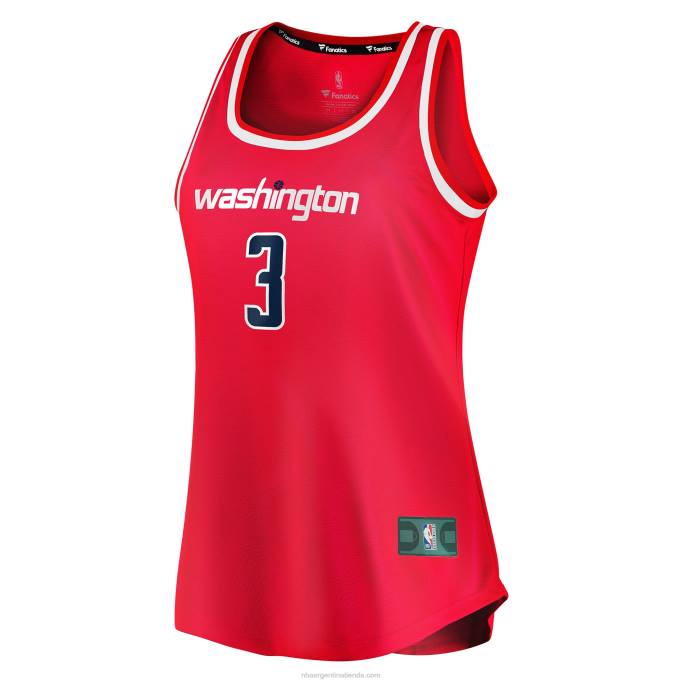 NBA 0F6D10003 Washington Wizards bradley beal camiseta roja del tanque del equipo de descanso rápido