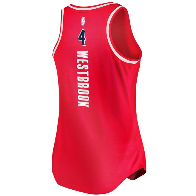 NBA 0F6D10268 Washington Wizards russell westbrook camiseta roja de tanque de descanso rápido