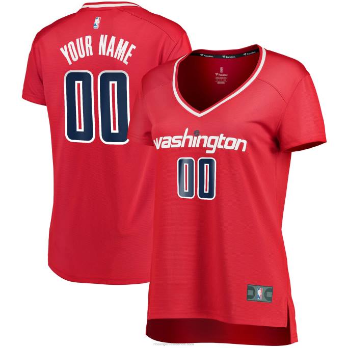 NBA 0F6D12096 Camiseta personalizada Washington Wizards Red Fast Break