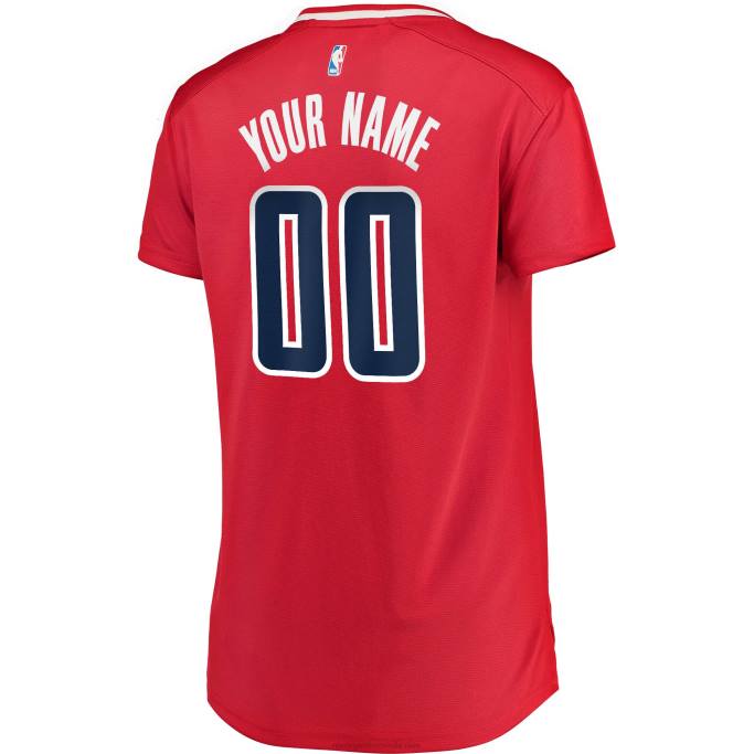 NBA 0F6D12096 Camiseta personalizada Washington Wizards Red Fast Break