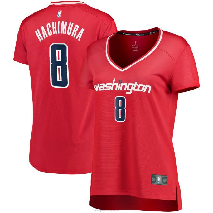 NBA 0F6D13441 Washington Wizards Rui Hachimura Réplica de camiseta roja Fast Break