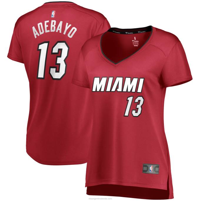 NBA 0F6D10614 réplica de camiseta roja miami heat bam adebayo fast break