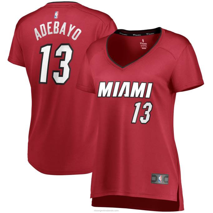 NBA 0F6D10614 réplica de camiseta roja miami heat bam adebayo fast break