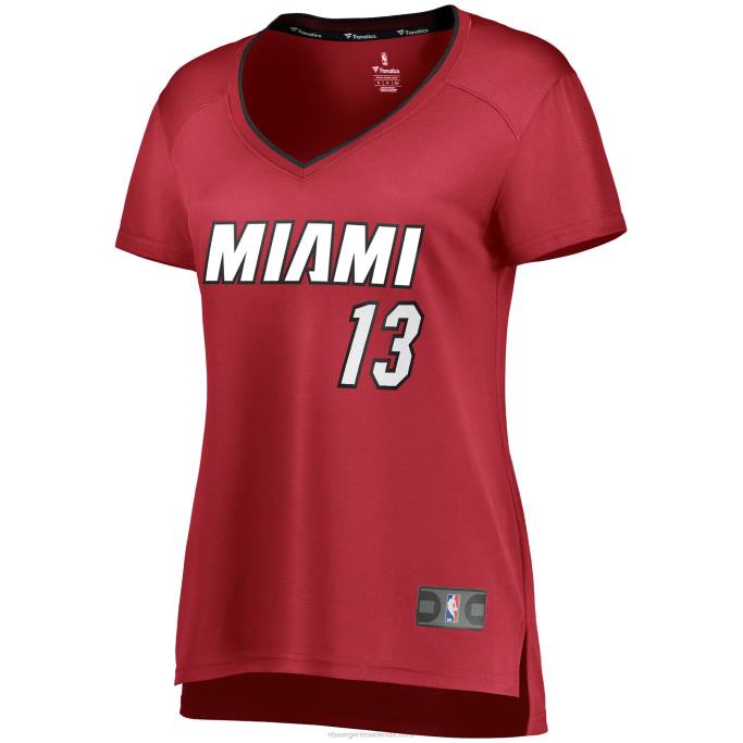 NBA 0F6D10614 réplica de camiseta roja miami heat bam adebayo fast break