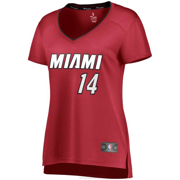 NBA 0F6D10769 réplica de camiseta roja miami heat tyler herro fast break