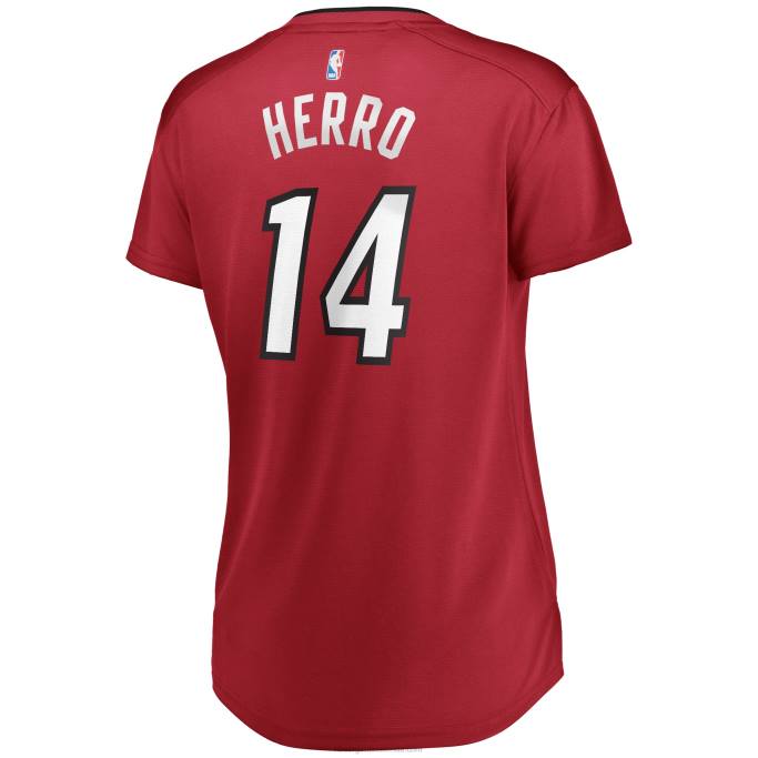 NBA 0F6D10769 réplica de camiseta roja miami heat tyler herro fast break