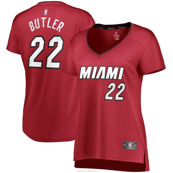 NBA 0F6D11090 Miami Heat Réplica de camiseta roja de Jimmy Butler Fast Break